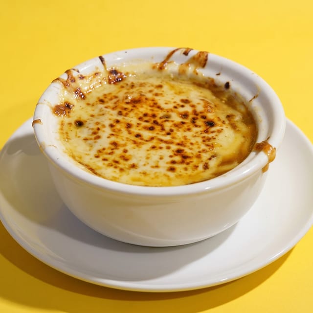Baked French Onion Soup.